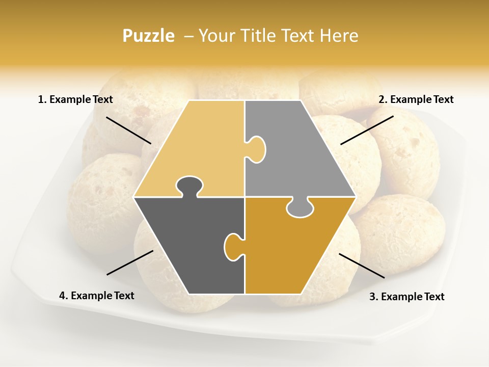 A White Plate Filled With Food On Top Of A Table PowerPoint Template