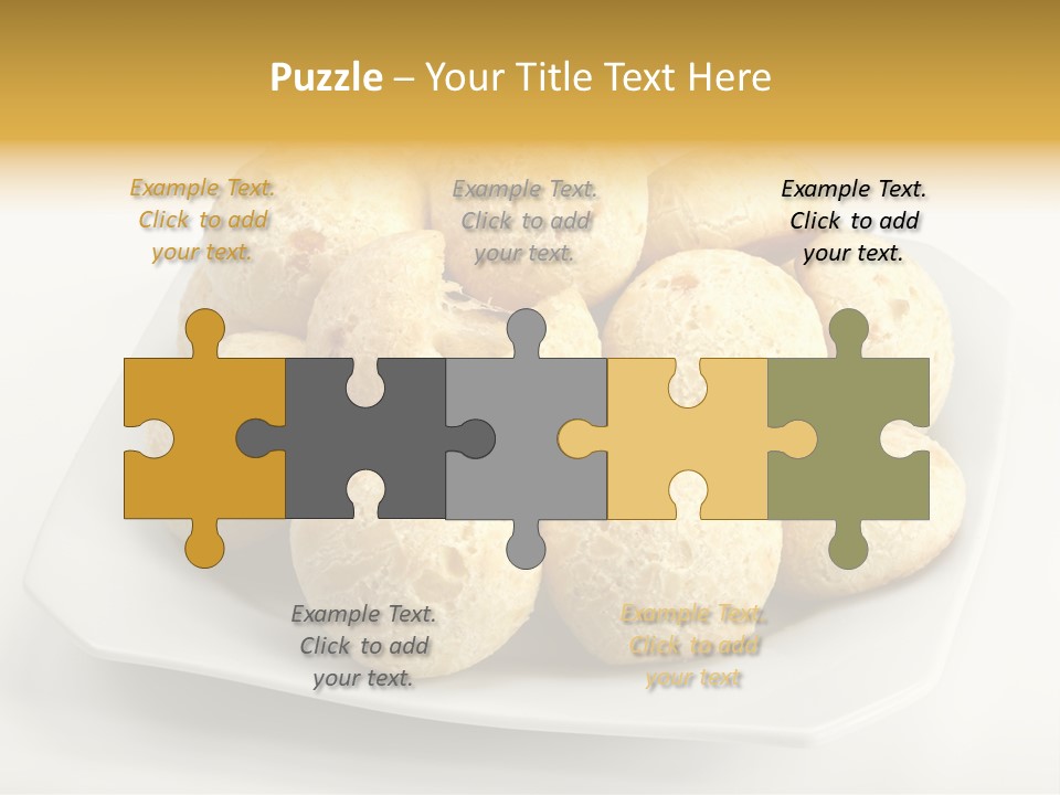 A White Plate Filled With Food On Top Of A Table PowerPoint Template