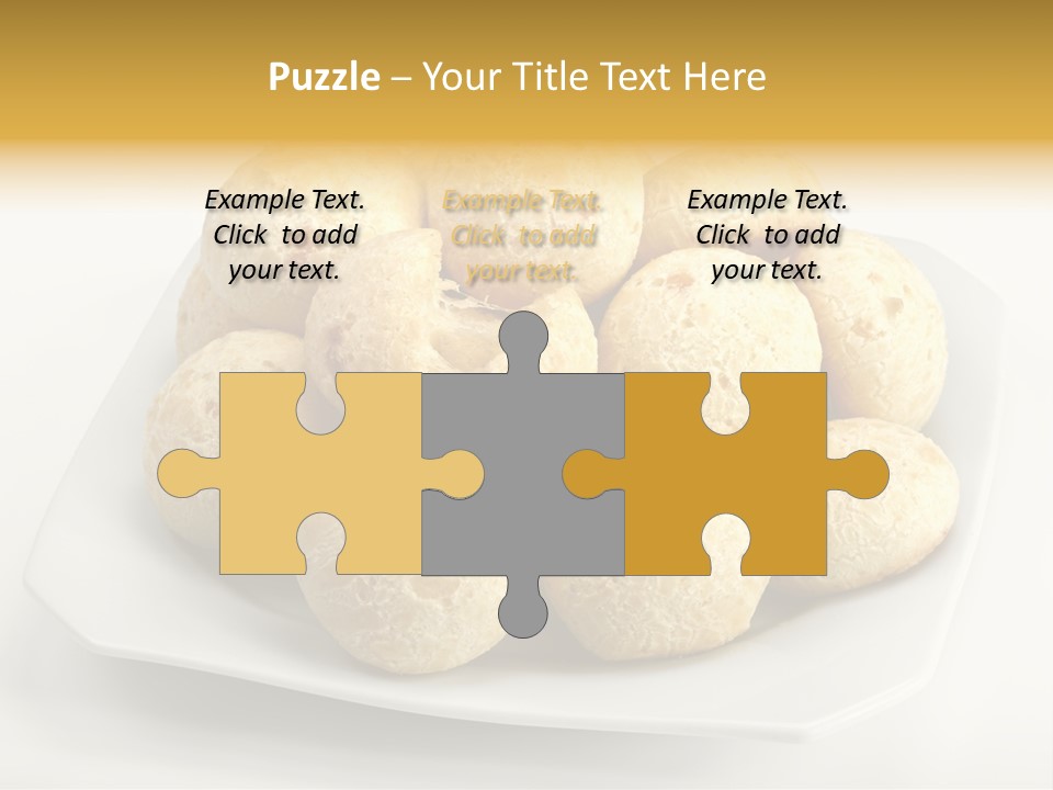 A White Plate Filled With Food On Top Of A Table PowerPoint Template