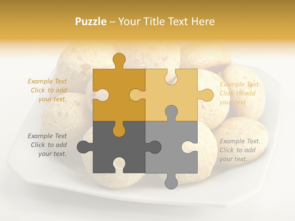 A White Plate Filled With Food On Top Of A Table PowerPoint Template
