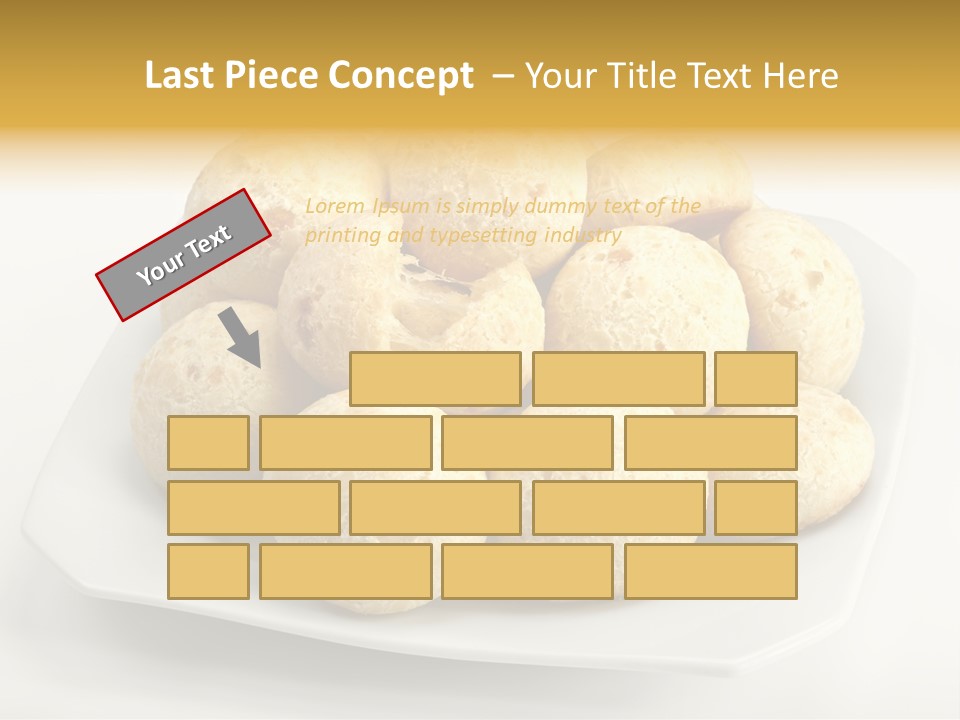 A White Plate Filled With Food On Top Of A Table PowerPoint Template