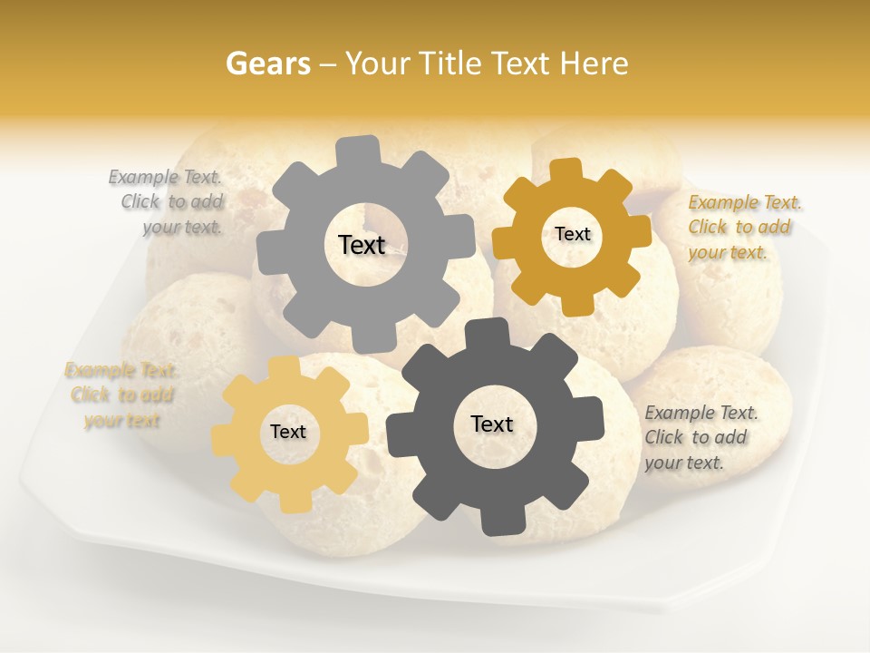 A White Plate Filled With Food On Top Of A Table PowerPoint Template