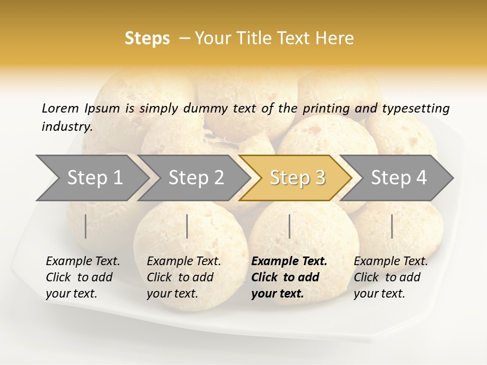 A White Plate Filled With Food On Top Of A Table PowerPoint Template