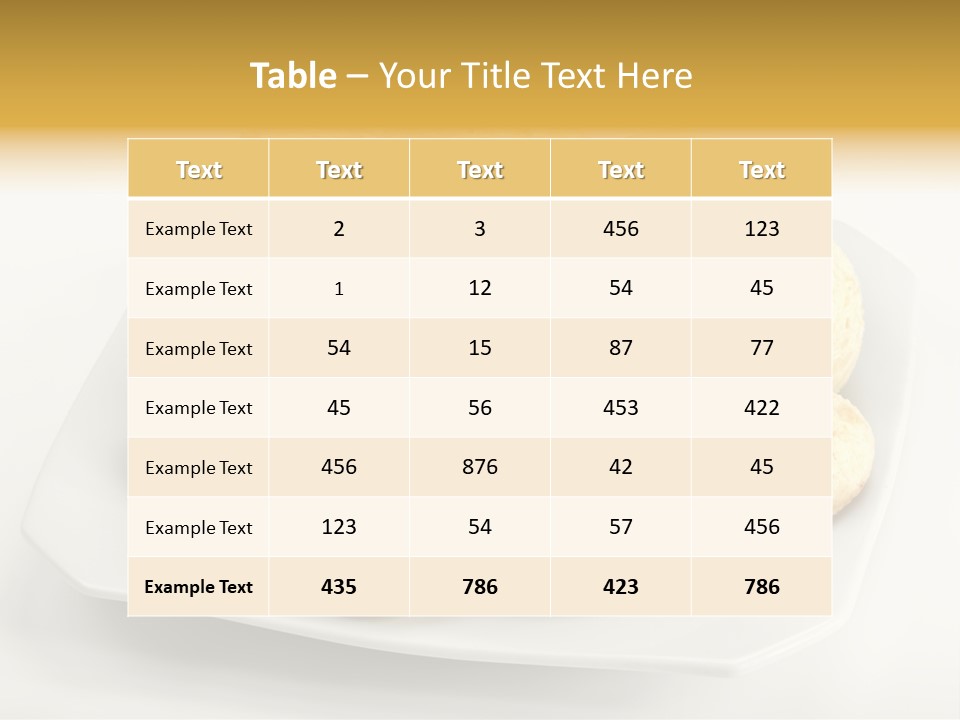 A White Plate Filled With Food On Top Of A Table PowerPoint Template