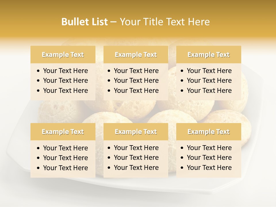 A White Plate Filled With Food On Top Of A Table PowerPoint Template