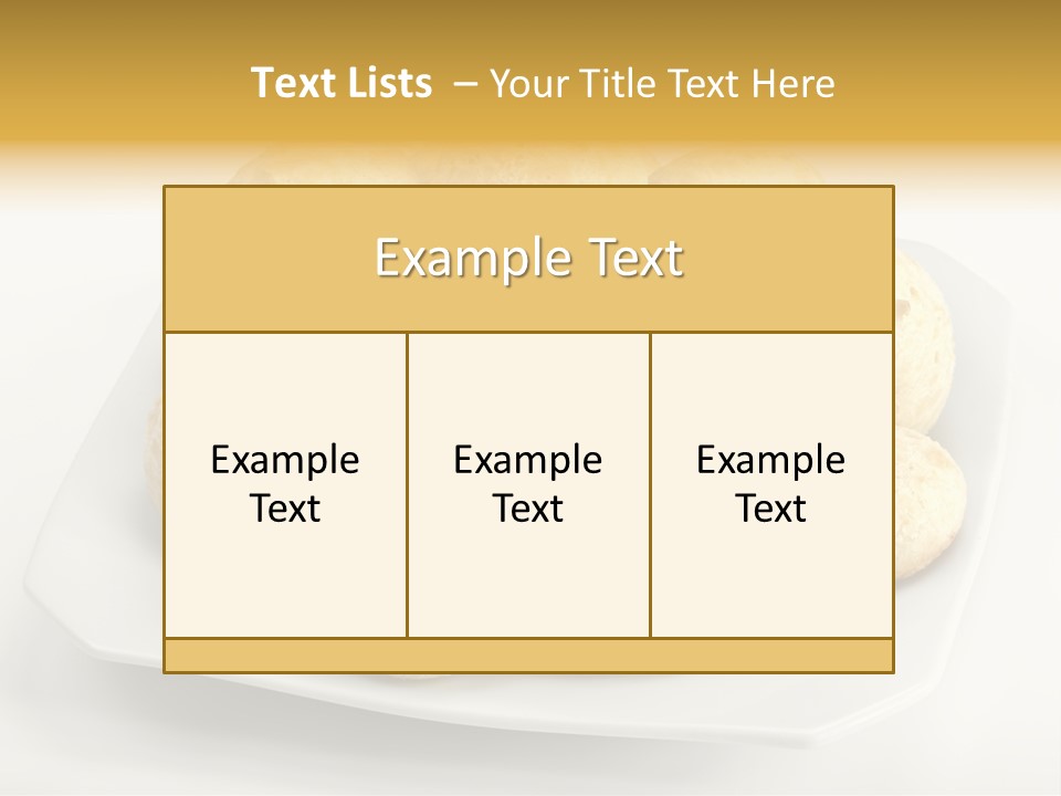 A White Plate Filled With Food On Top Of A Table PowerPoint Template