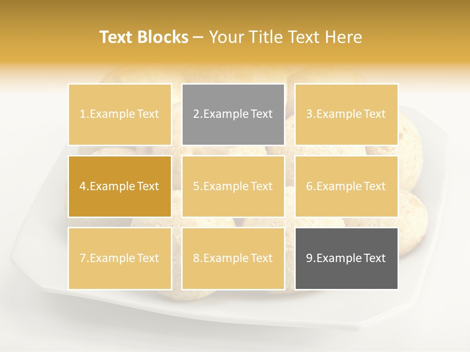 A White Plate Filled With Food On Top Of A Table PowerPoint Template
