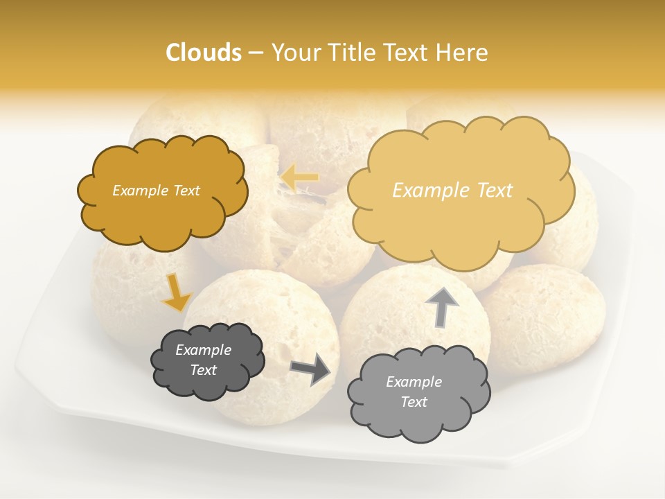 A White Plate Filled With Food On Top Of A Table PowerPoint Template