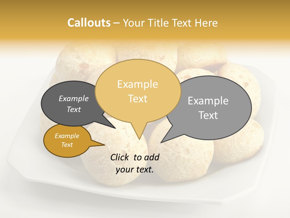 A White Plate Filled With Food On Top Of A Table PowerPoint Template