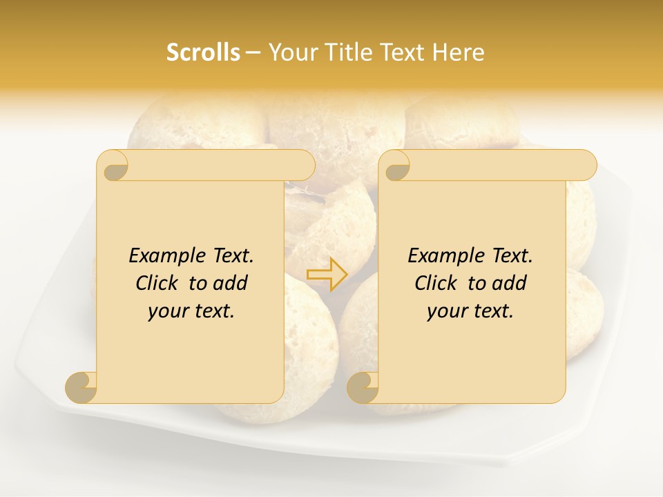 A White Plate Filled With Food On Top Of A Table PowerPoint Template