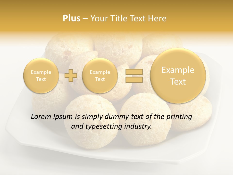 A White Plate Filled With Food On Top Of A Table PowerPoint Template