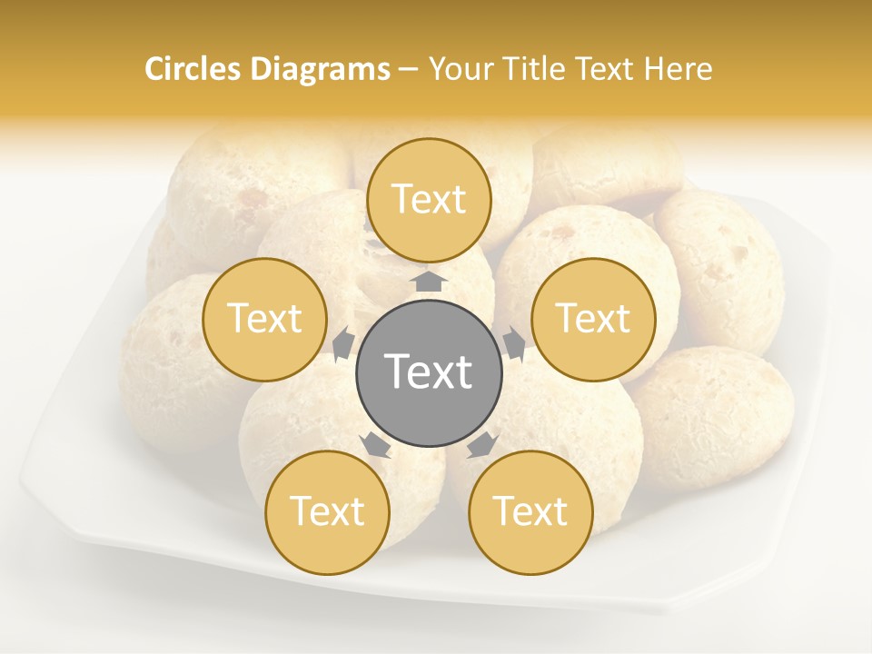 A White Plate Filled With Food On Top Of A Table PowerPoint Template