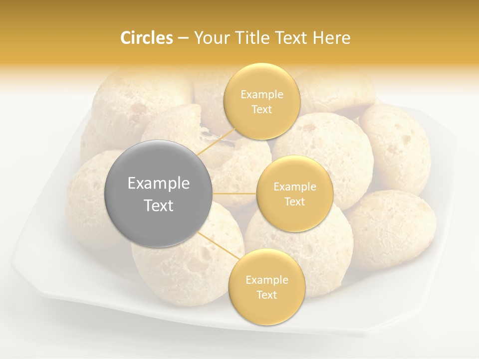 A White Plate Filled With Food On Top Of A Table PowerPoint Template