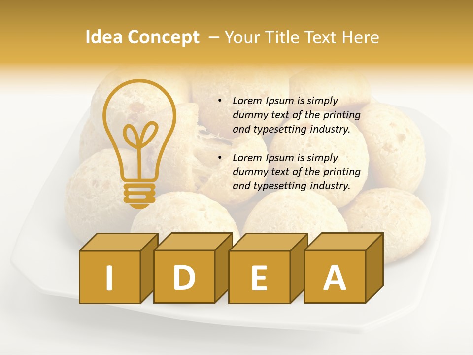 A White Plate Filled With Food On Top Of A Table PowerPoint Template