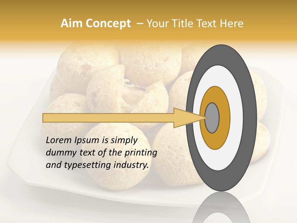A White Plate Filled With Food On Top Of A Table PowerPoint Template