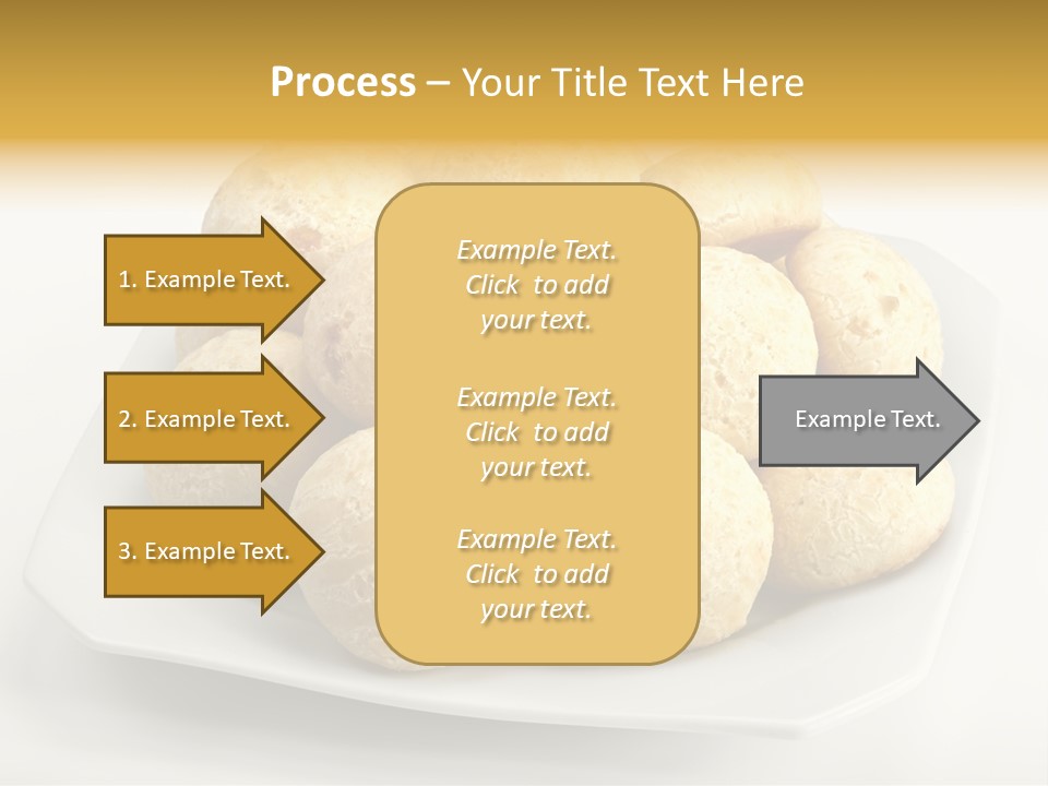 A White Plate Filled With Food On Top Of A Table PowerPoint Template