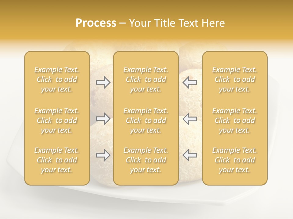 A White Plate Filled With Food On Top Of A Table PowerPoint Template