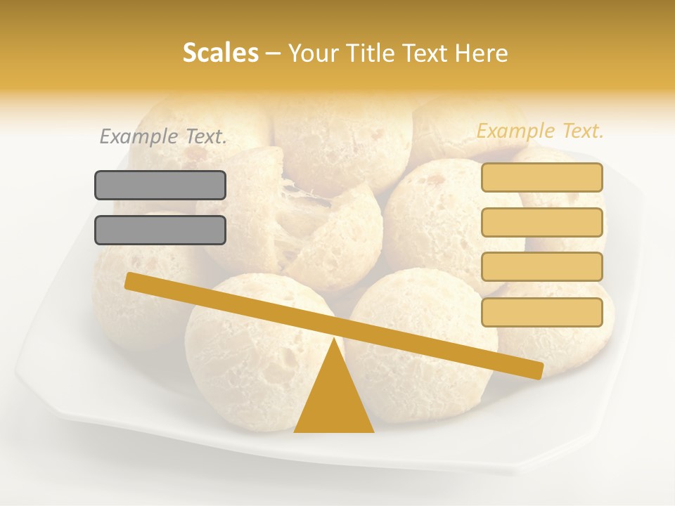 A White Plate Filled With Food On Top Of A Table PowerPoint Template