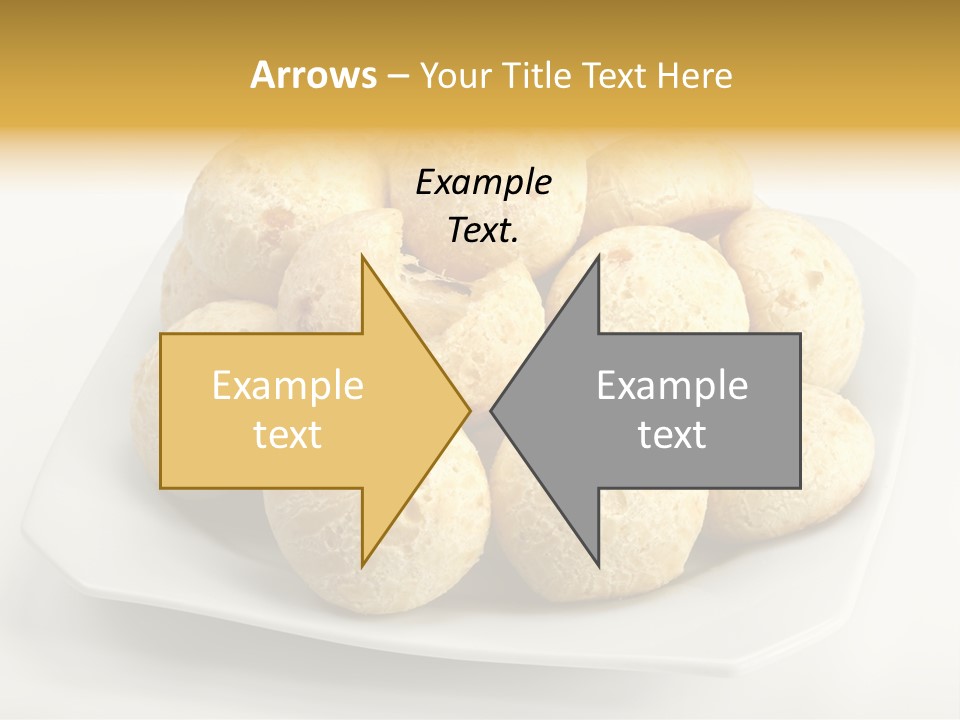 A White Plate Filled With Food On Top Of A Table PowerPoint Template
