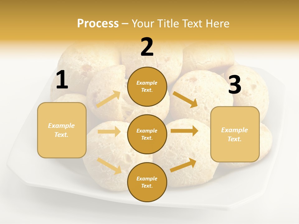 A White Plate Filled With Food On Top Of A Table PowerPoint Template