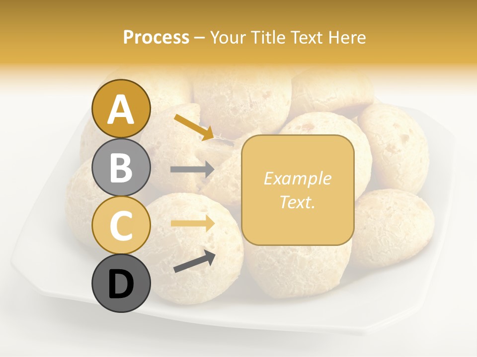A White Plate Filled With Food On Top Of A Table PowerPoint Template
