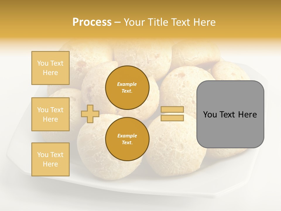 A White Plate Filled With Food On Top Of A Table PowerPoint Template