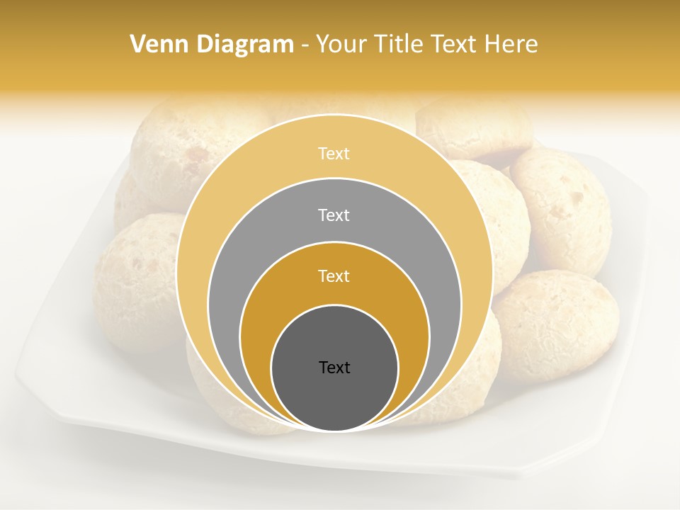 A White Plate Filled With Food On Top Of A Table PowerPoint Template