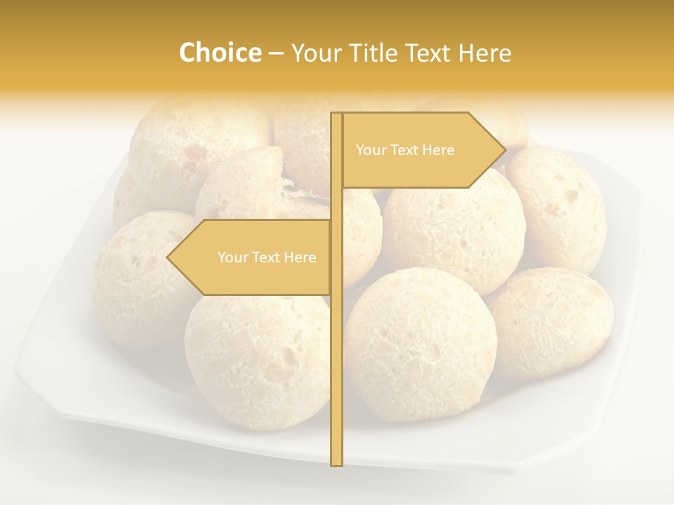 A White Plate Filled With Food On Top Of A Table PowerPoint Template