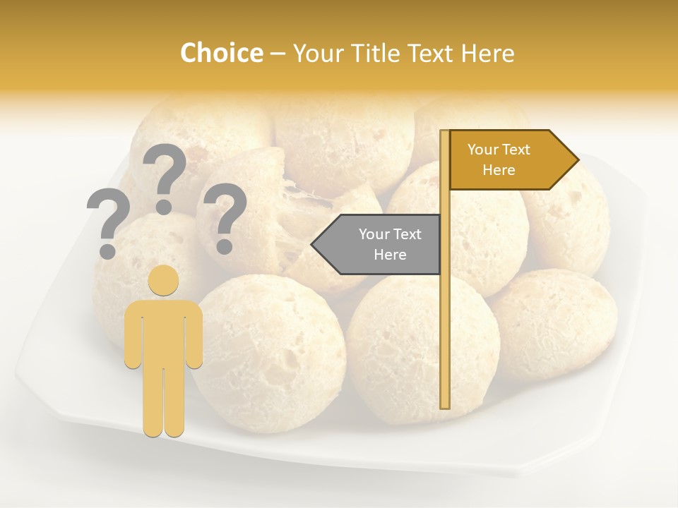 A White Plate Filled With Food On Top Of A Table PowerPoint Template