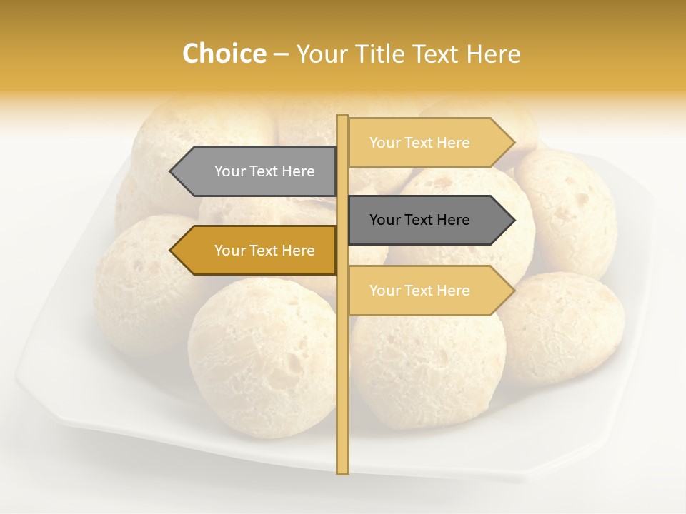 A White Plate Filled With Food On Top Of A Table PowerPoint Template