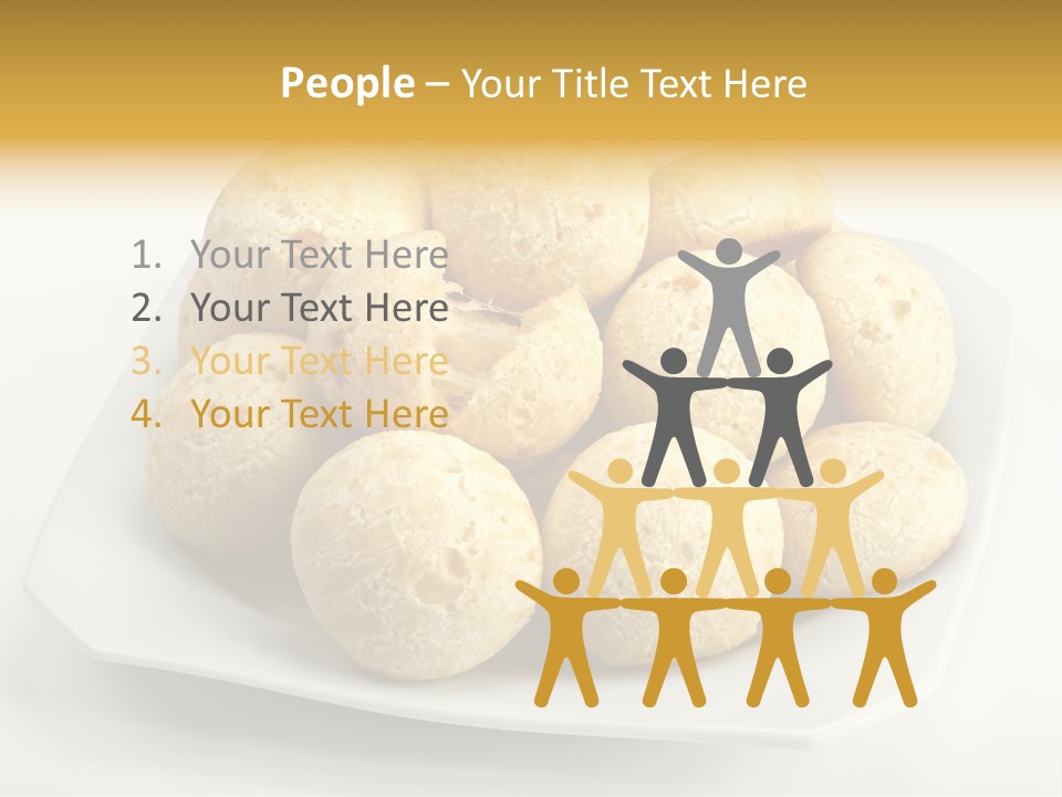 A White Plate Filled With Food On Top Of A Table PowerPoint Template