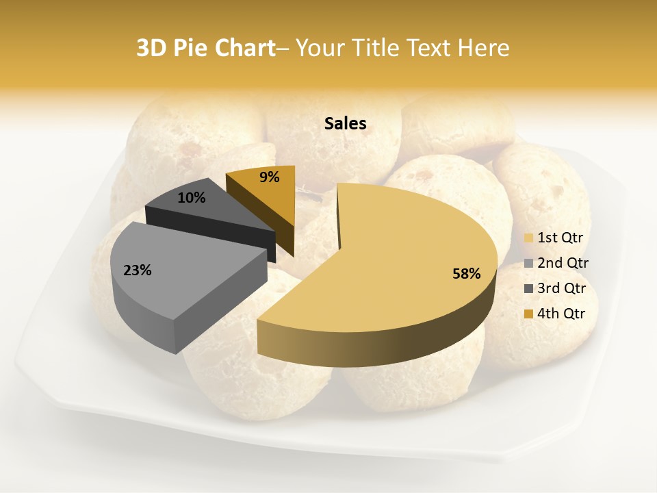 A White Plate Filled With Food On Top Of A Table PowerPoint Template