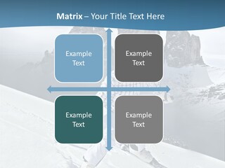 A Woman Skiing Down A Mountain With Mountains In The Background PowerPoint Template