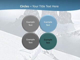 A Woman Skiing Down A Mountain With Mountains In The Background PowerPoint Template