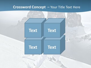 A Woman Skiing Down A Mountain With Mountains In The Background PowerPoint Template