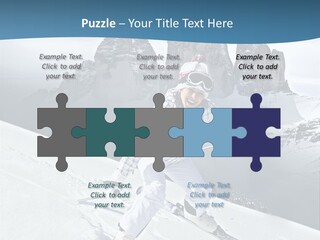 A Woman Skiing Down A Mountain With Mountains In The Background PowerPoint Template