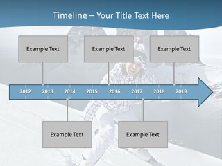 A Woman Skiing Down A Mountain With Mountains In The Background PowerPoint Template