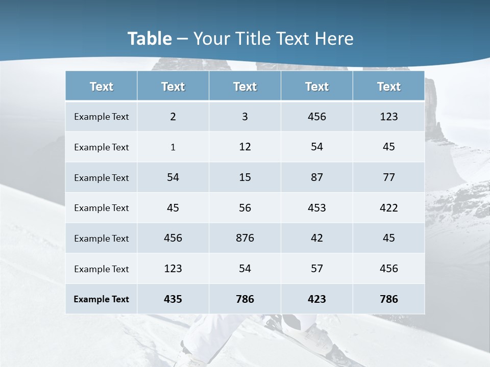 A Woman Skiing Down A Mountain With Mountains In The Background PowerPoint Template