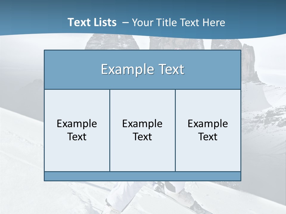 A Woman Skiing Down A Mountain With Mountains In The Background PowerPoint Template