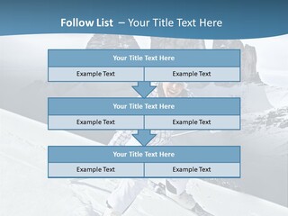 A Woman Skiing Down A Mountain With Mountains In The Background PowerPoint Template
