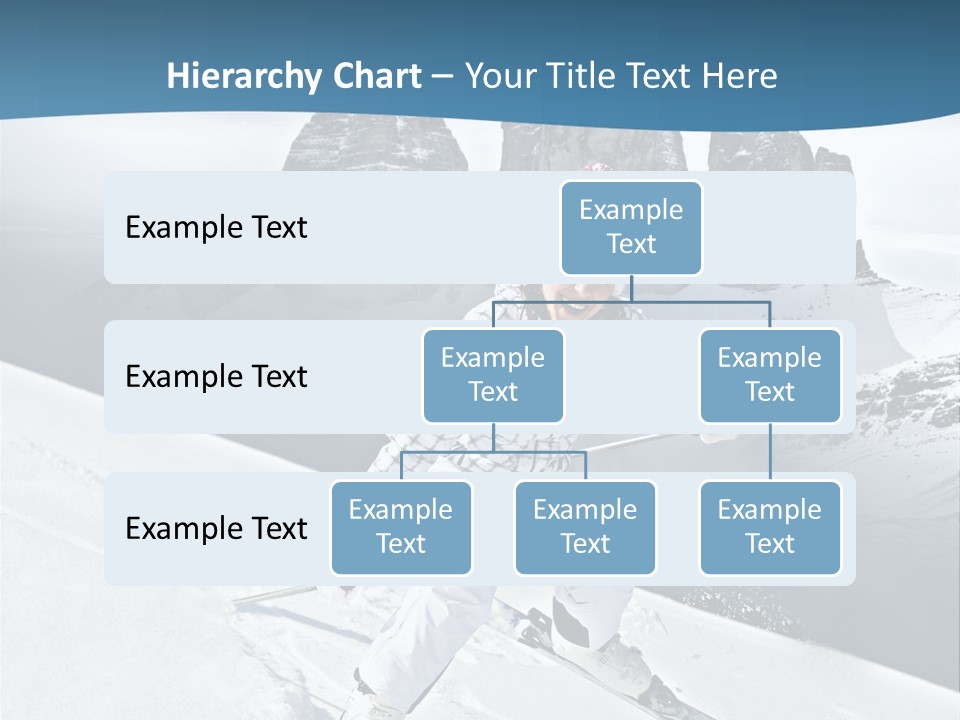 A Woman Skiing Down A Mountain With Mountains In The Background PowerPoint Template