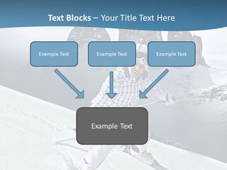 A Woman Skiing Down A Mountain With Mountains In The Background PowerPoint Template