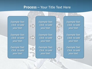 A Woman Skiing Down A Mountain With Mountains In The Background PowerPoint Template