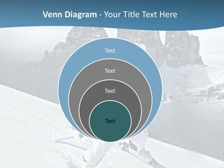 A Woman Skiing Down A Mountain With Mountains In The Background PowerPoint Template