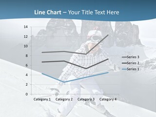 A Woman Skiing Down A Mountain With Mountains In The Background PowerPoint Template