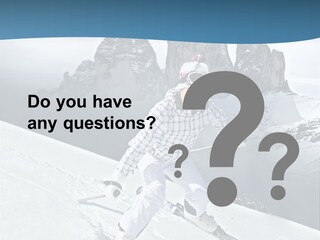 A Woman Skiing Down A Mountain With Mountains In The Background PowerPoint Template