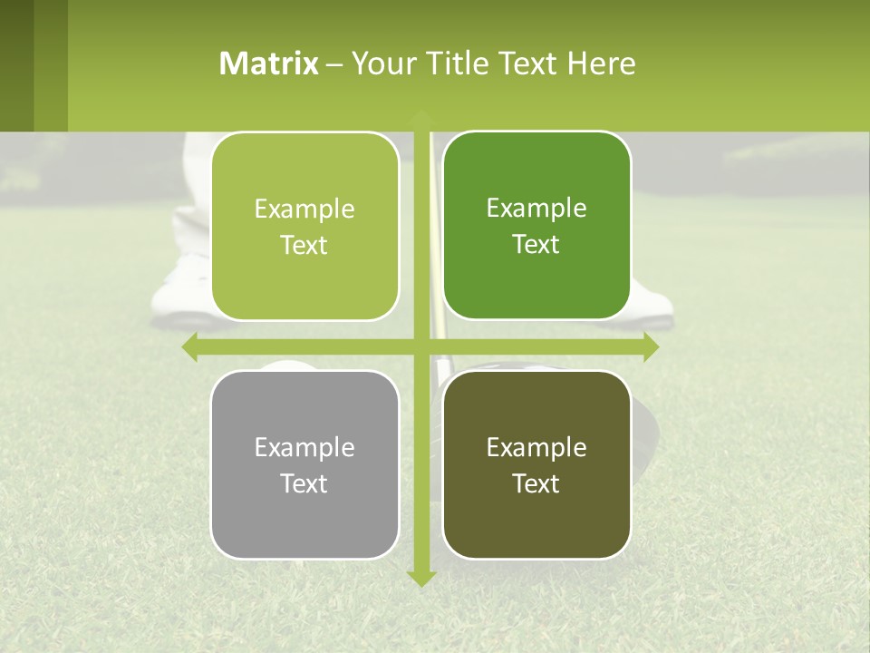 A Man Is Putting A Golf Ball On A Tee PowerPoint Template