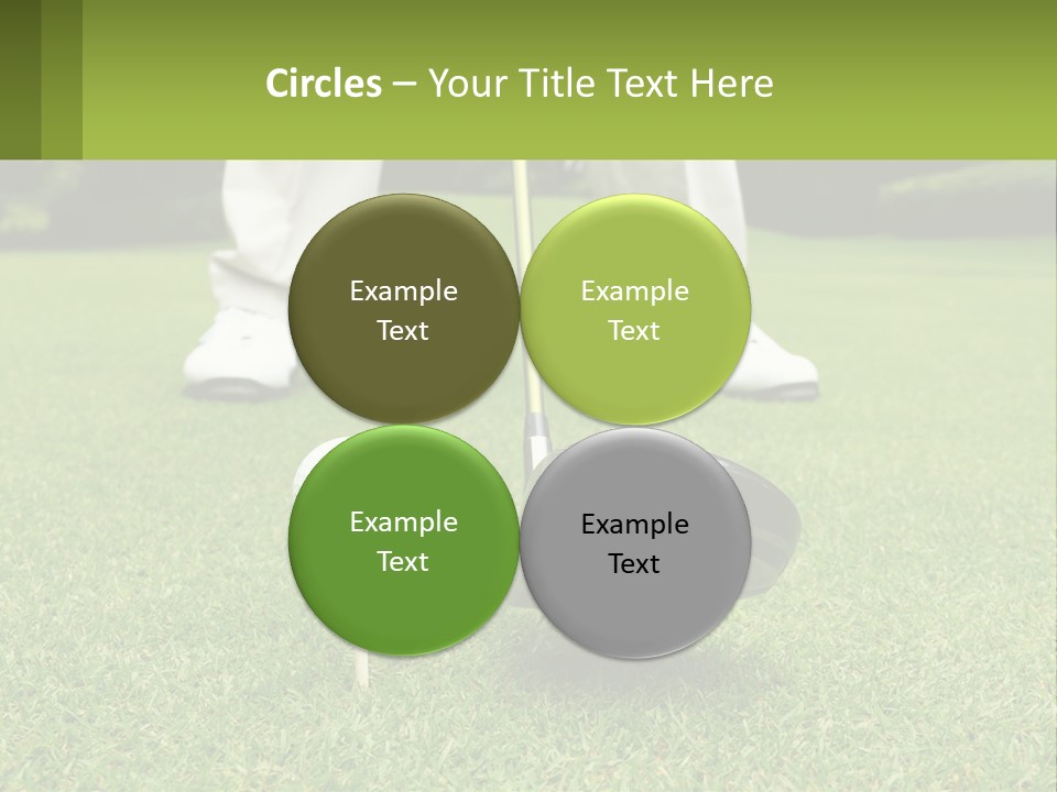 A Man Is Putting A Golf Ball On A Tee PowerPoint Template