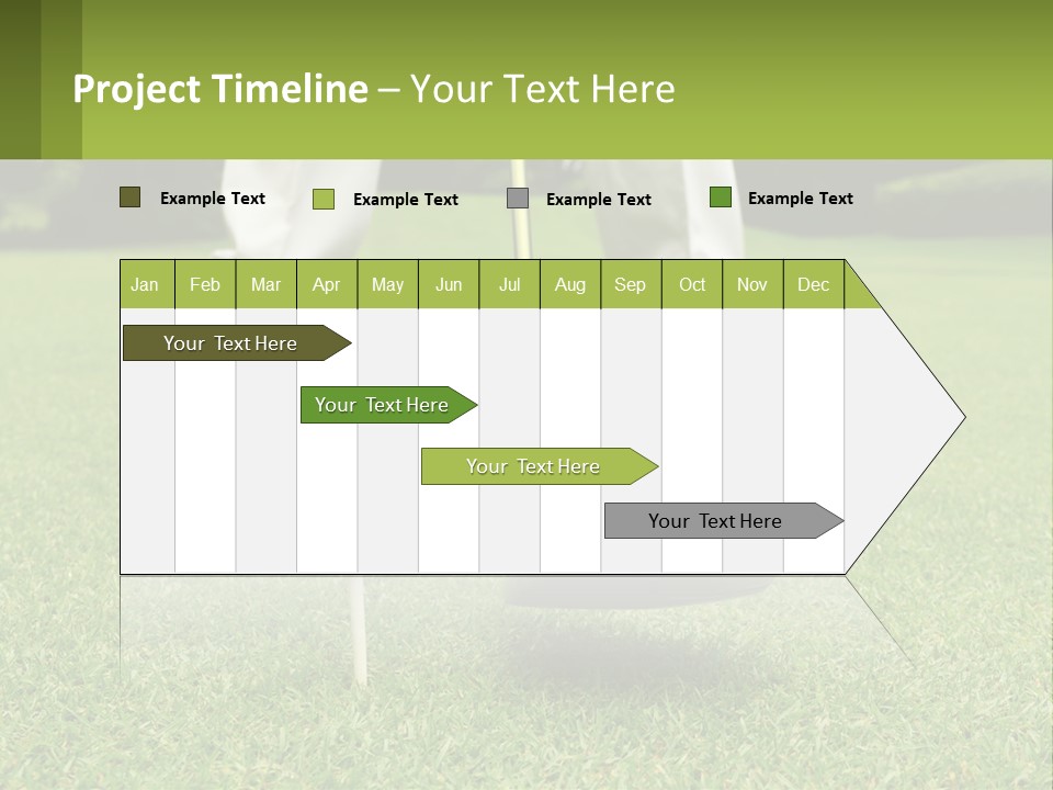A Man Is Putting A Golf Ball On A Tee PowerPoint Template