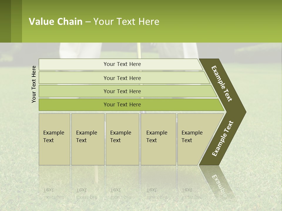 A Man Is Putting A Golf Ball On A Tee PowerPoint Template